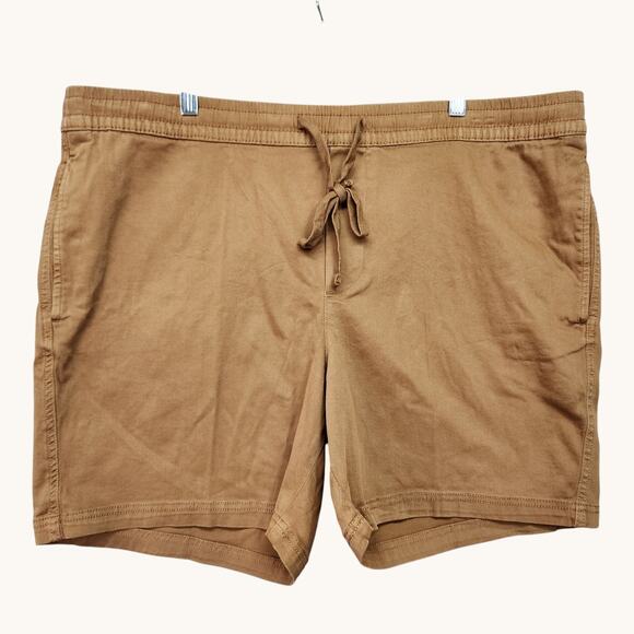 NWT No Boundaries Men’s XL 40-42 Jogger Shorts Brown Stretch Twill Elastic Waist - Picture 3 of 13